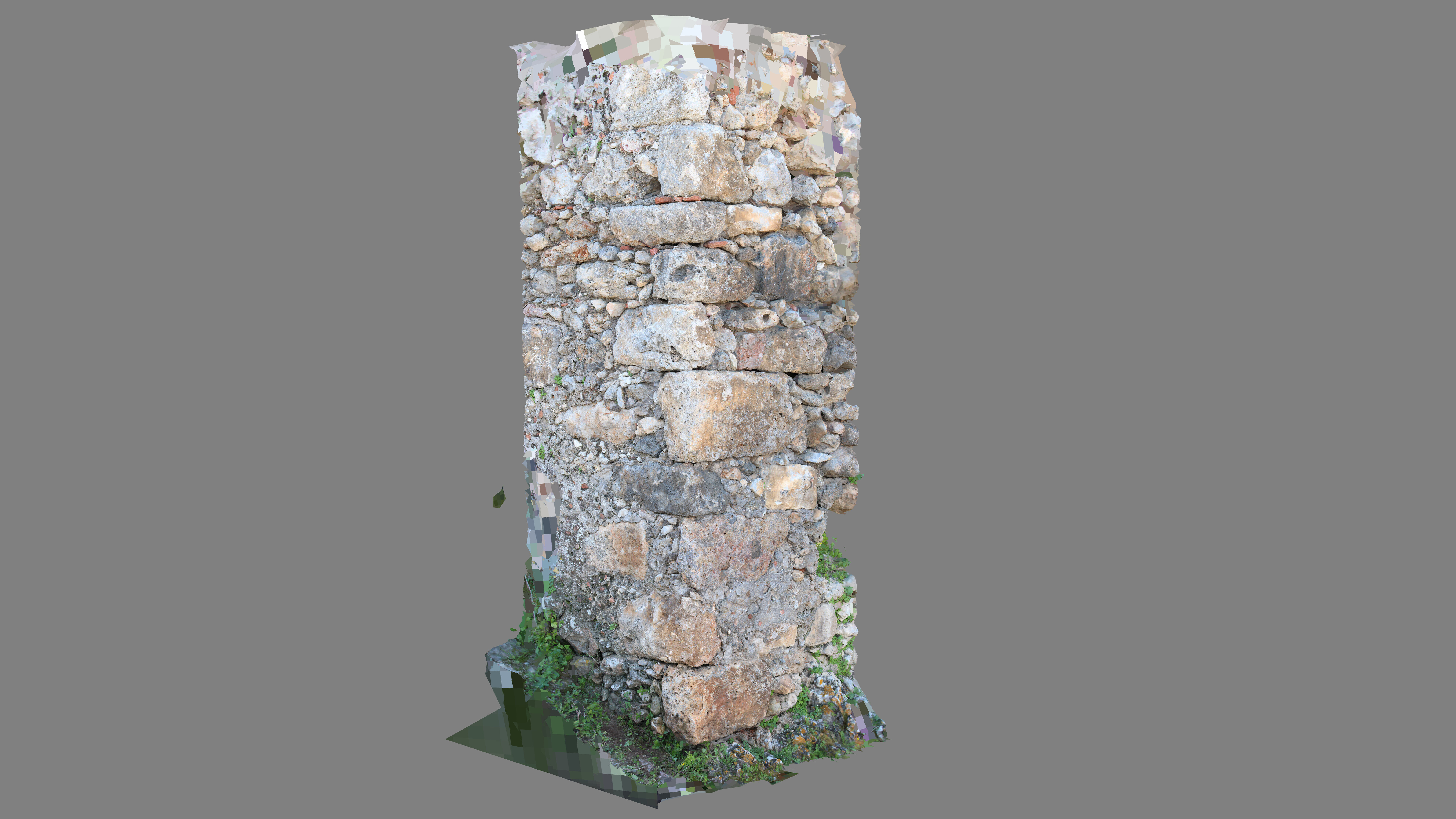 Abandoned House Ruined Part Scan - Wall Corner 01 3D model_16