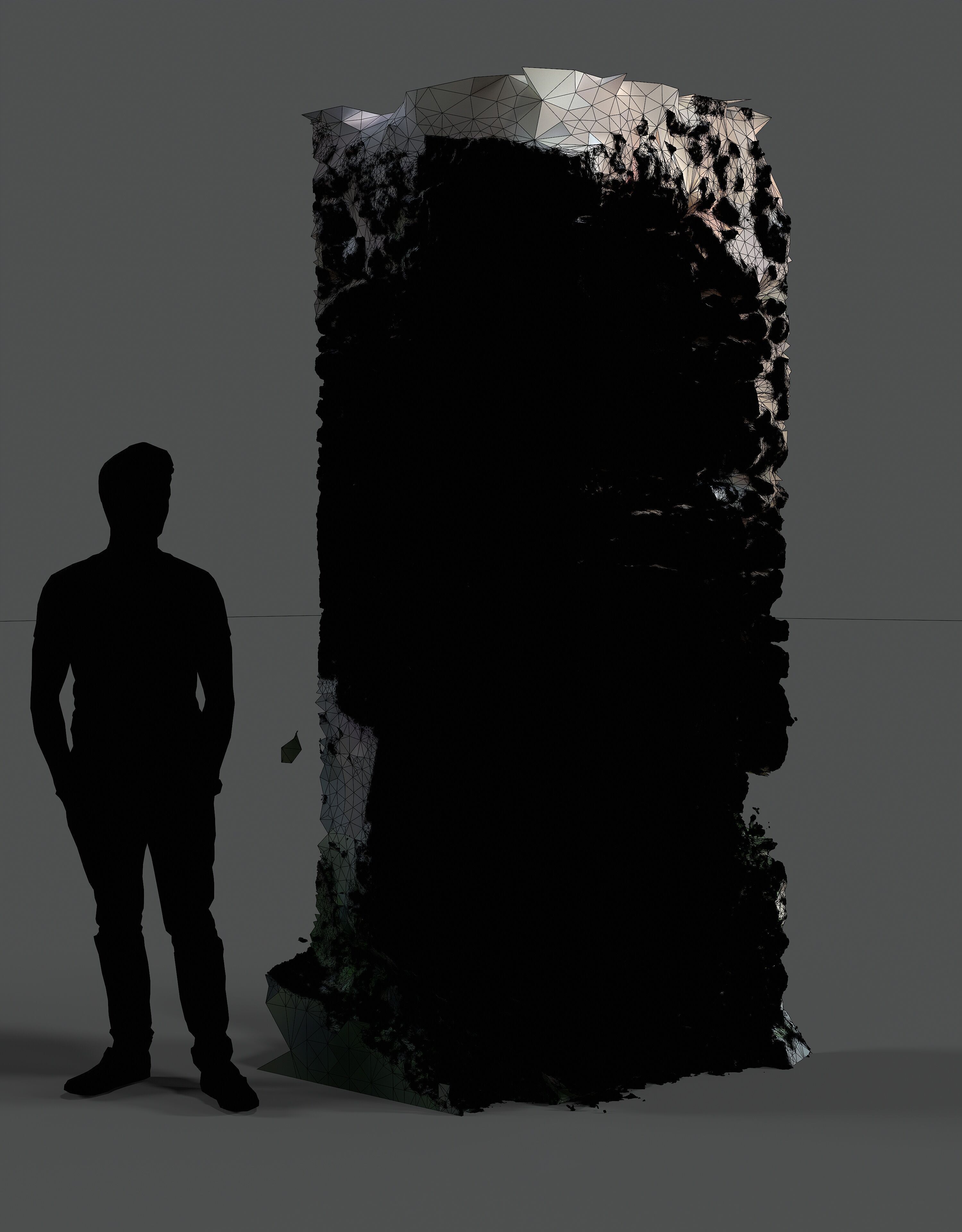 Abandoned House Ruined Part Scan - Wall Corner 01 3D model_12