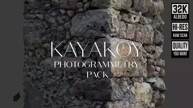 Abandoned House Ruined Part Scan - Wall Corner 01