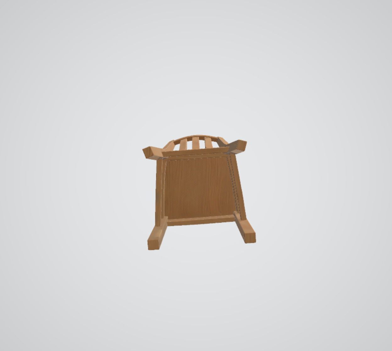 Chair Low-poly 3D model_3