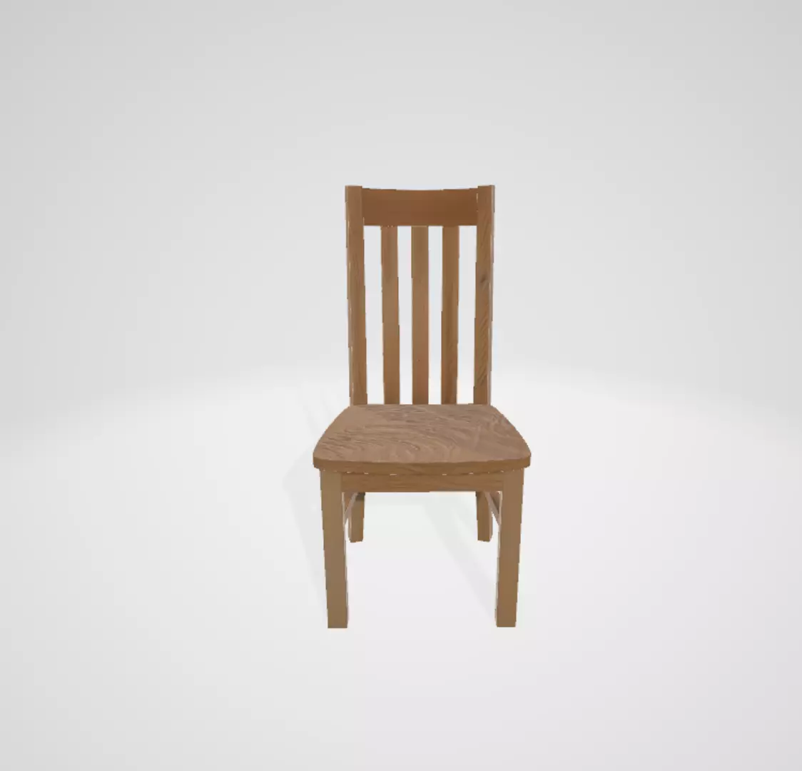 Chair Low-poly 3D model_0