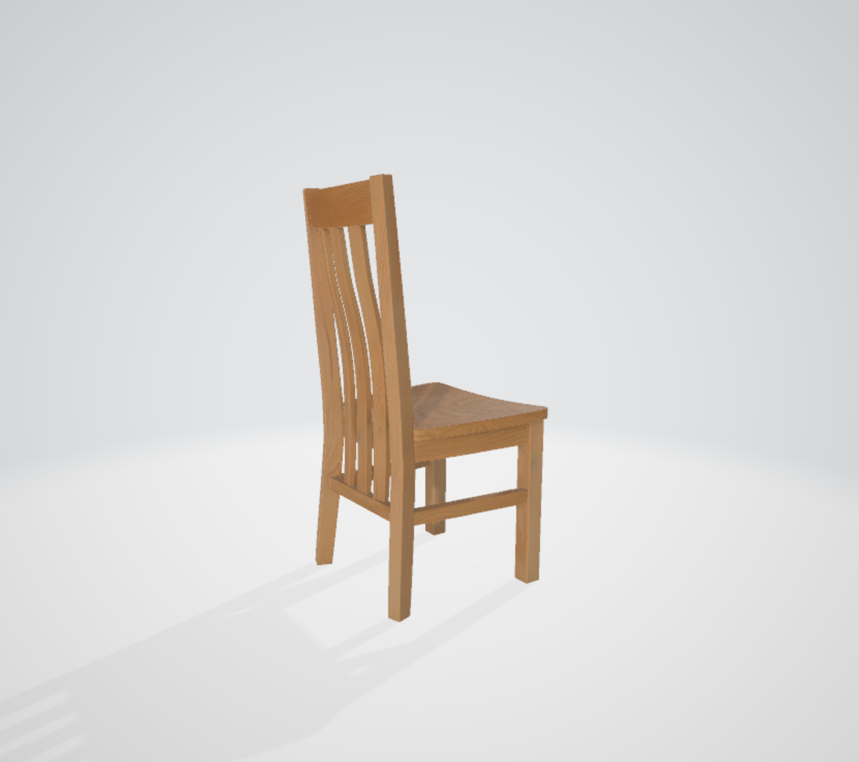 Chair Low-poly 3D model_1