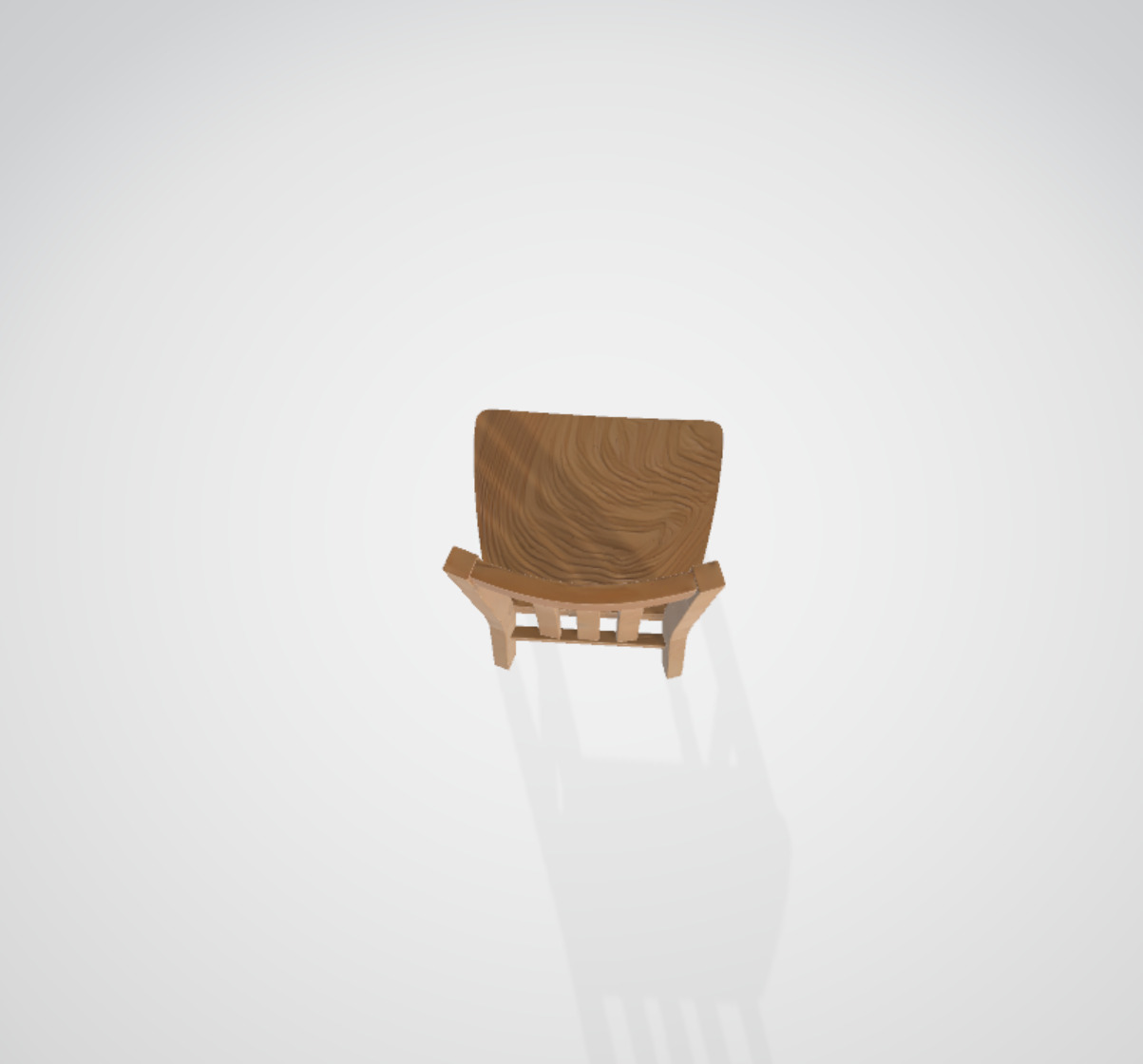 Chair Low-poly 3D model_2