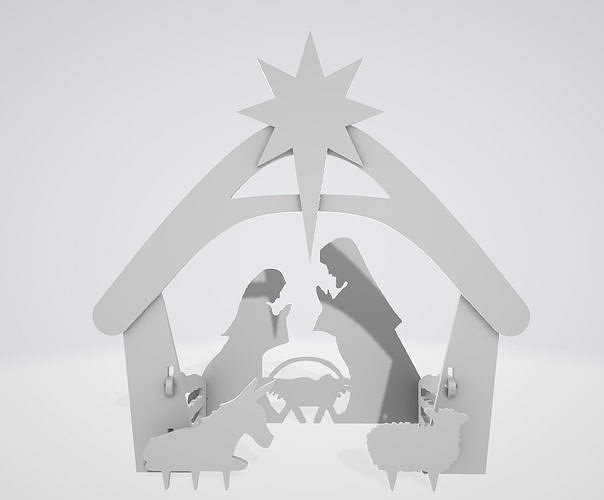 Outdoor Nativity Scene Christmas Nativity Set 3D model