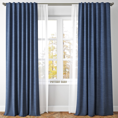 EMERY LINEN COTTON DRAPE-Pottery Barn