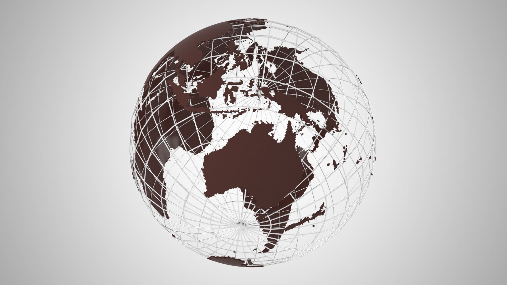 Globe News Skeleton Rich Coffe Color 3D model_3