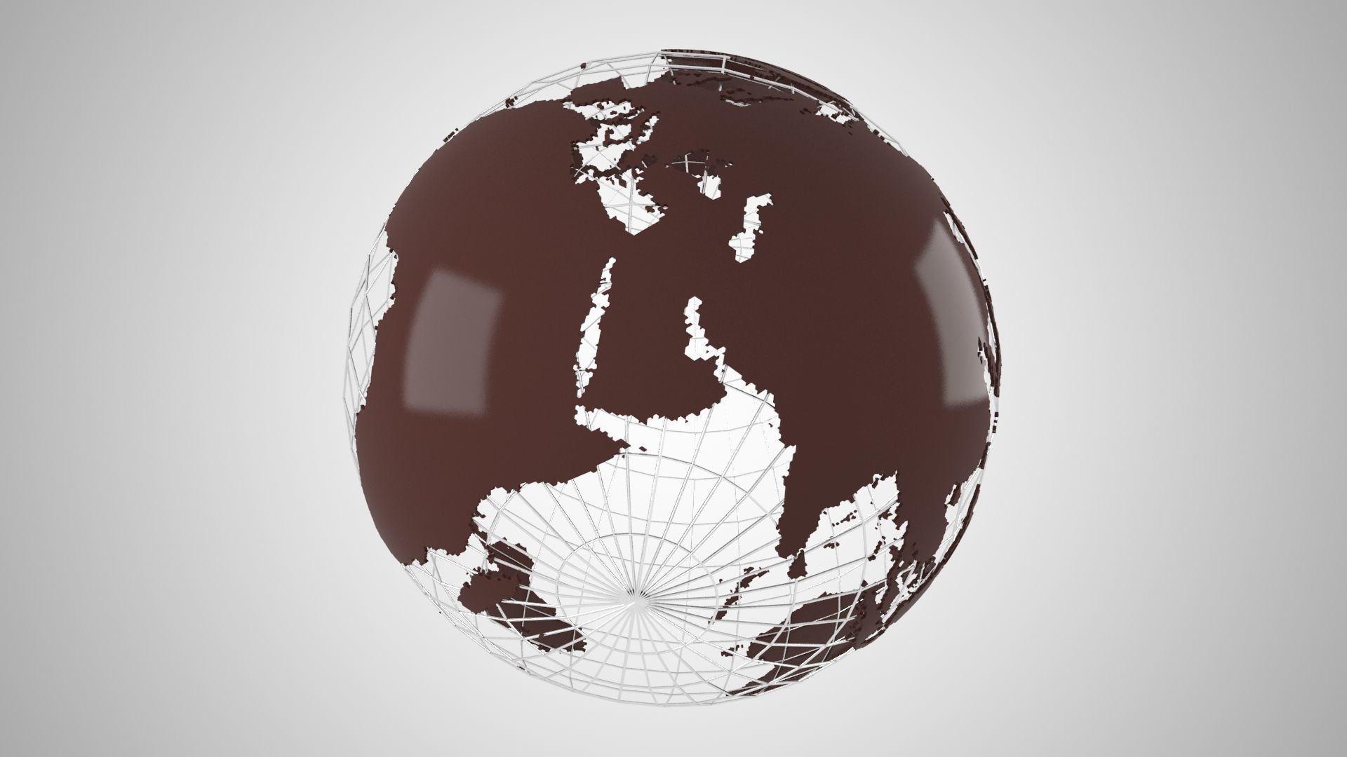 Globe News Skeleton Rich Coffe Color 3D model_2