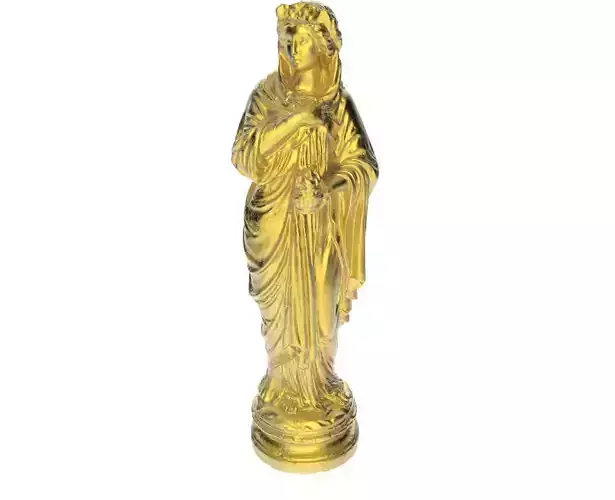 Scanned Virgin Mary Statue 3D print model