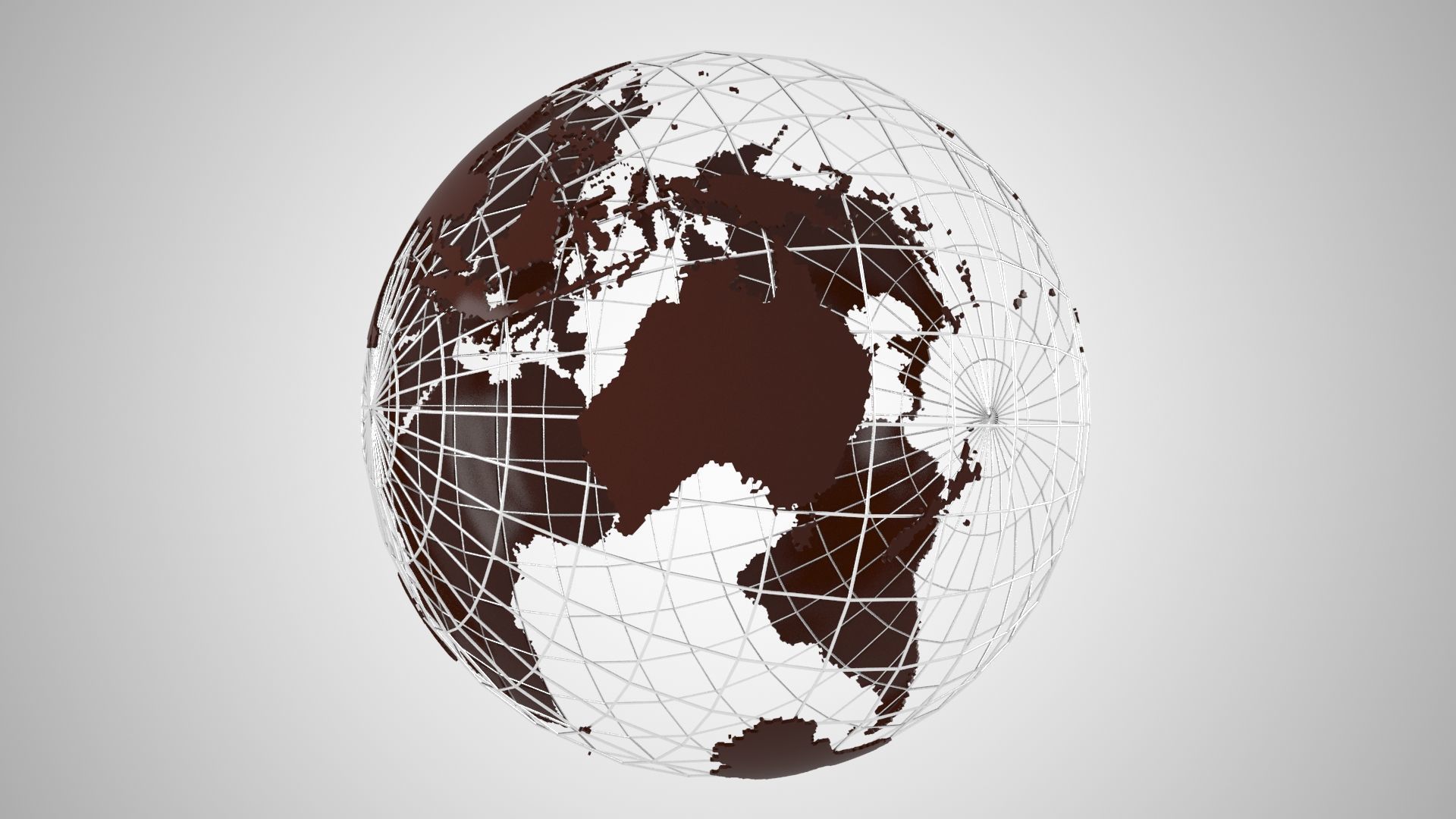 Globe News Skeleton Chocolate Brown 3D model_3