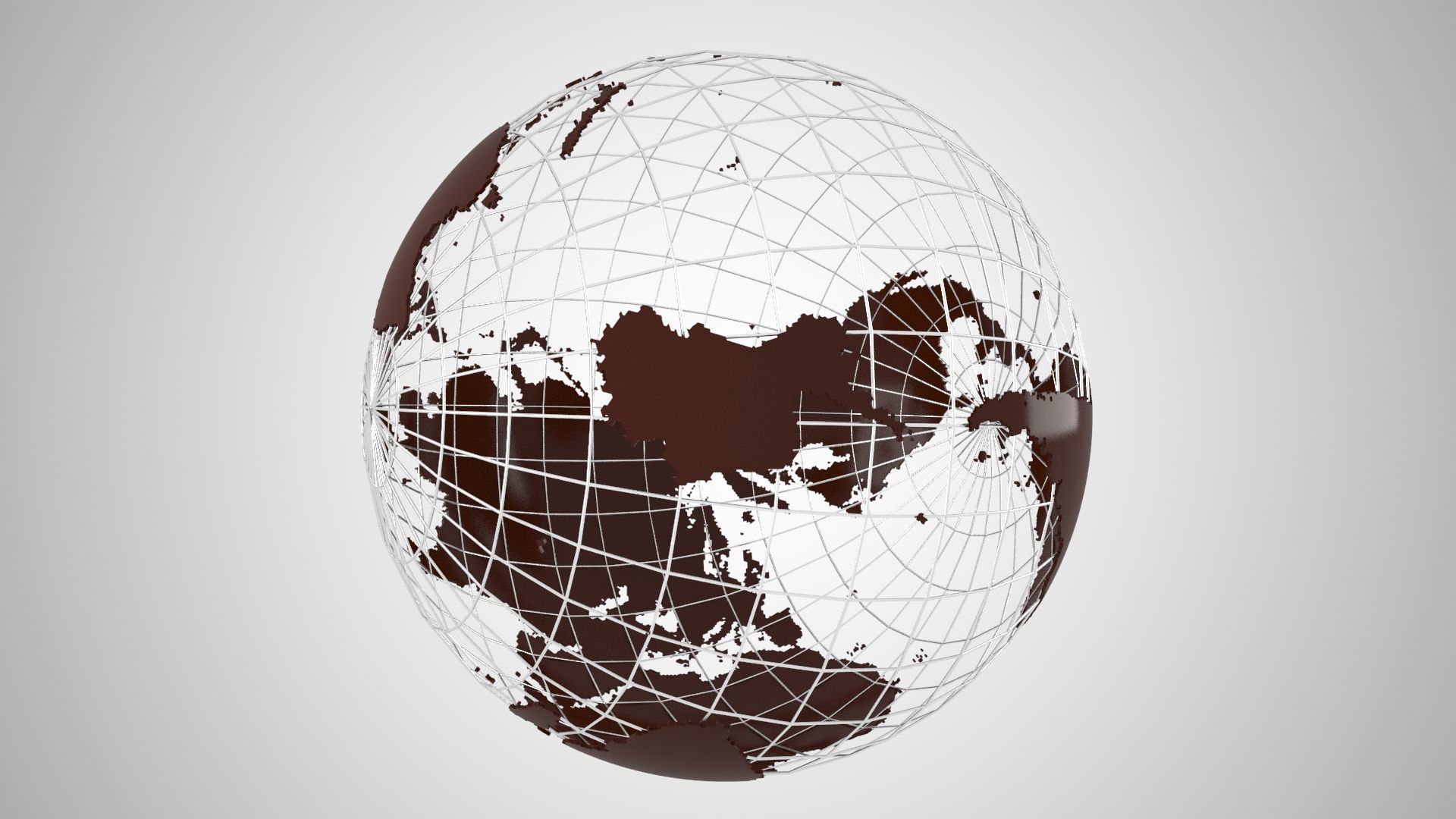 Globe News Skeleton Chocolate Brown 3D model_4