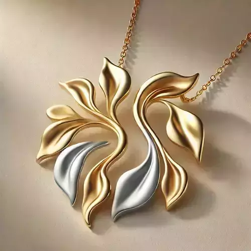 Flora Vortex  DualTone Flow Pendant 3D print model