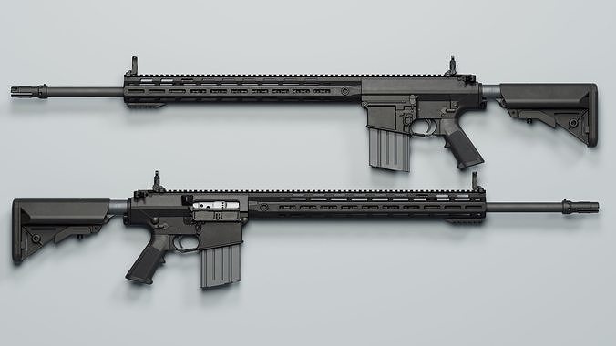 SR-25 - Replica Low-poly 3D model