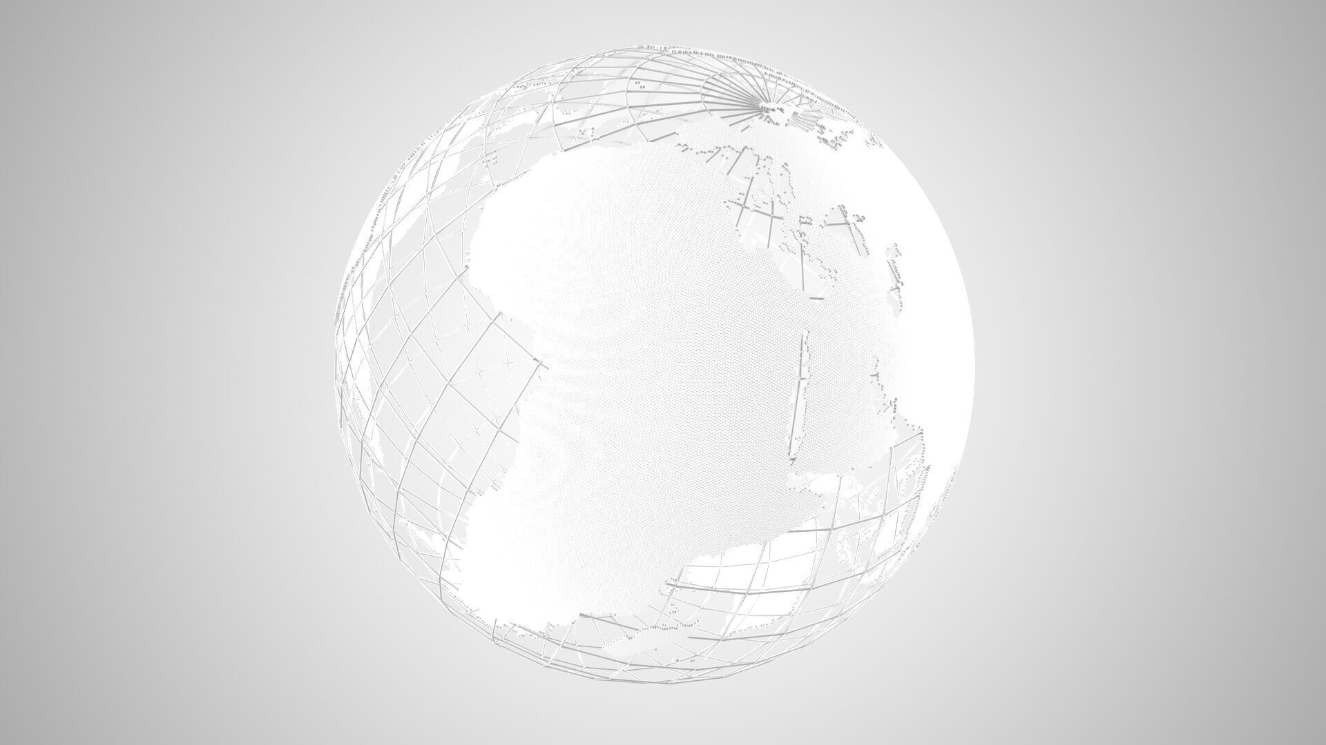 Globe News Skeleton Caramel Color 3D model_7