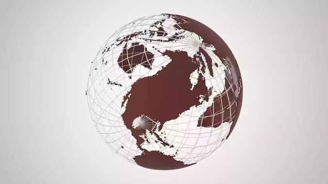 Globe News Skeleton Brownie Color 3D model