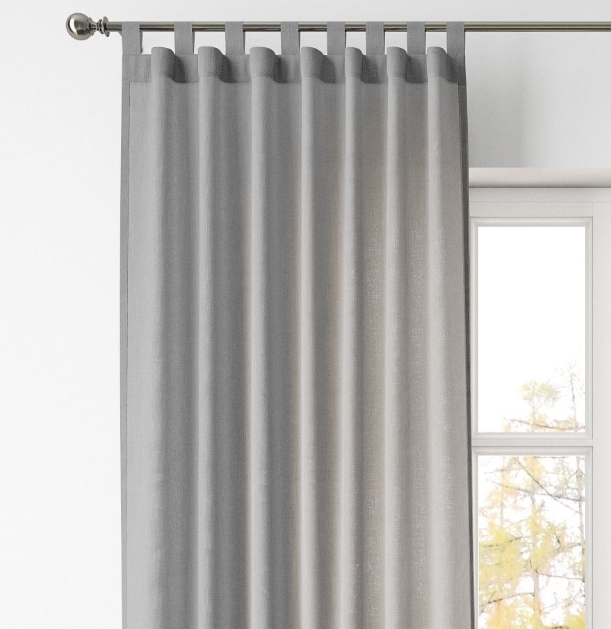 TEXTURED COTTON TAB-TOP DRAPE-Pottery Bar 3D model_1