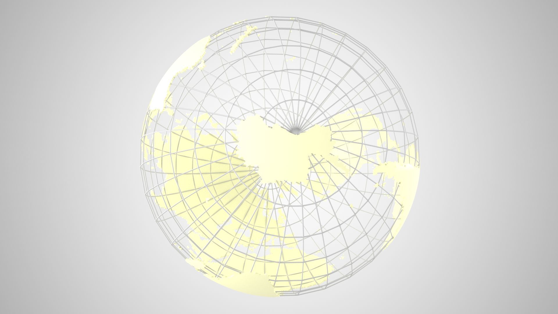 Globe News Skeleton Cream Yellow 3D model_7