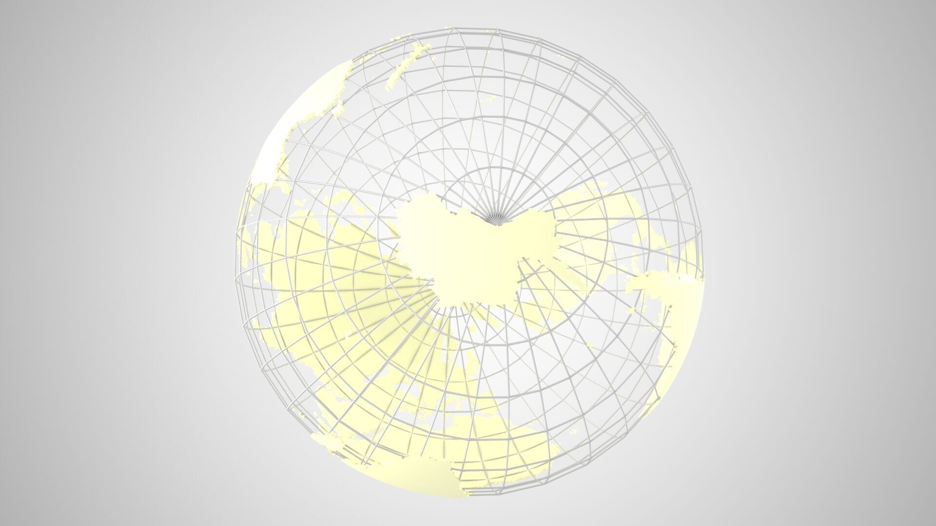 Globe News Skeleton Cream Yellow 3D model_8