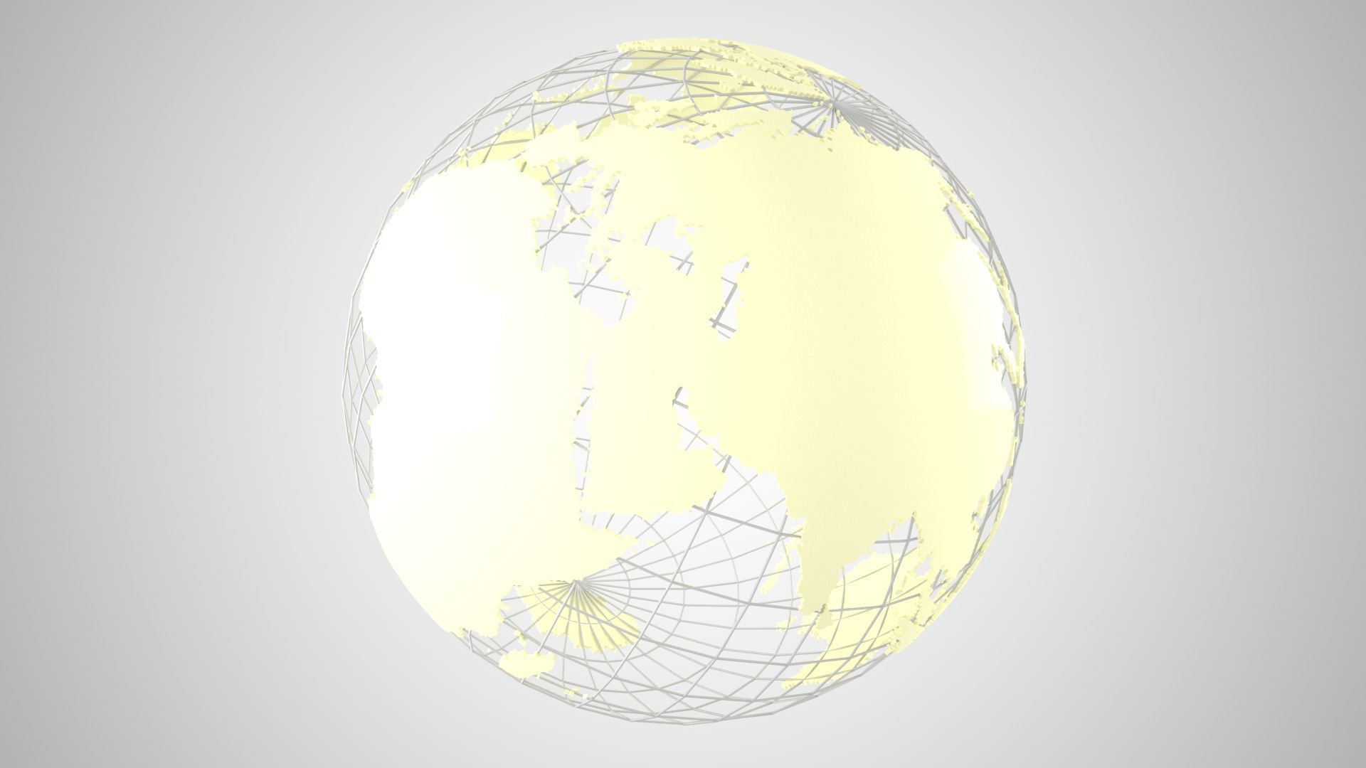 Globe News Skeleton Cream Yellow 3D model_3