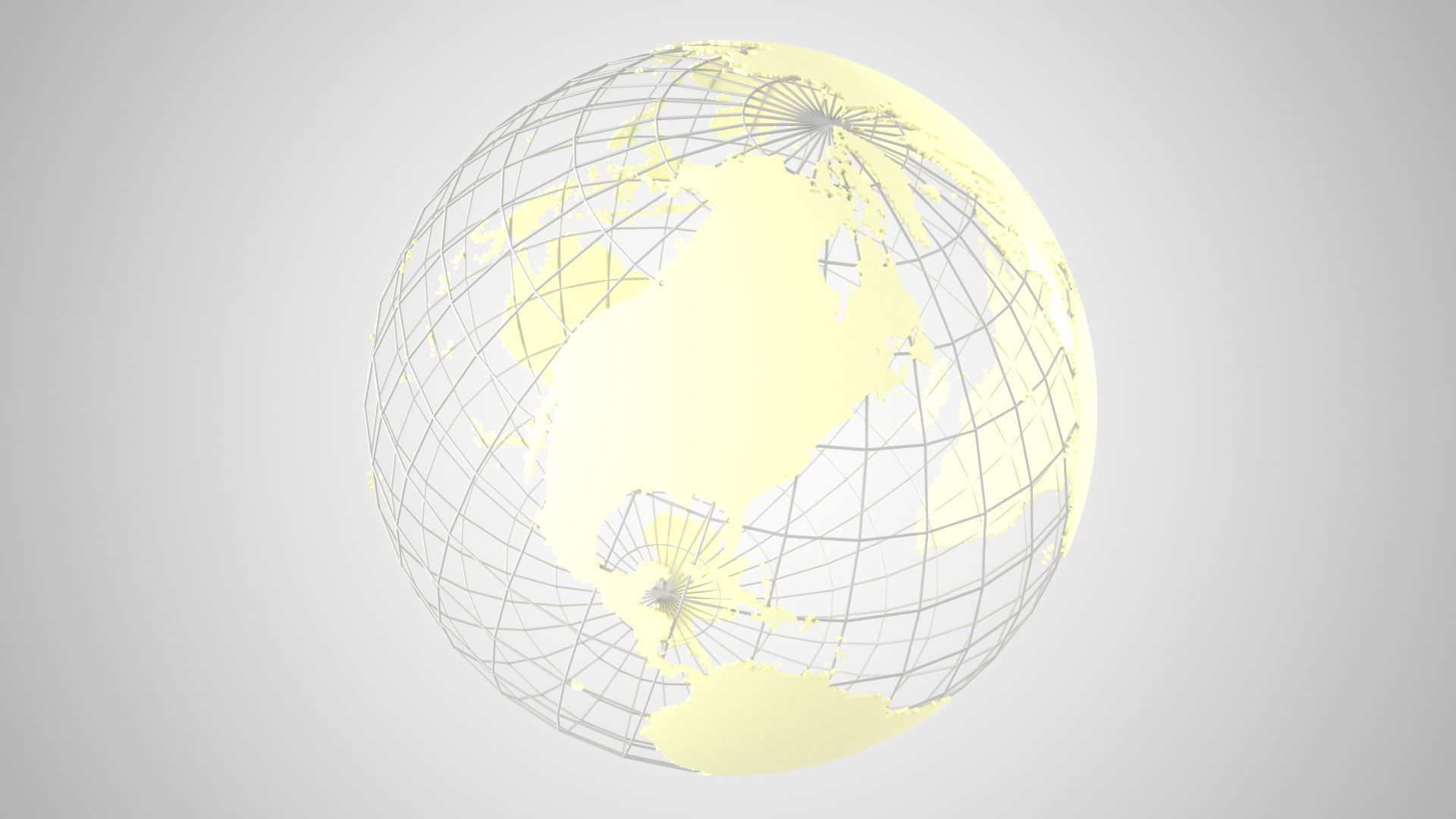 Globe News Skeleton Cream Yellow 3D model_15