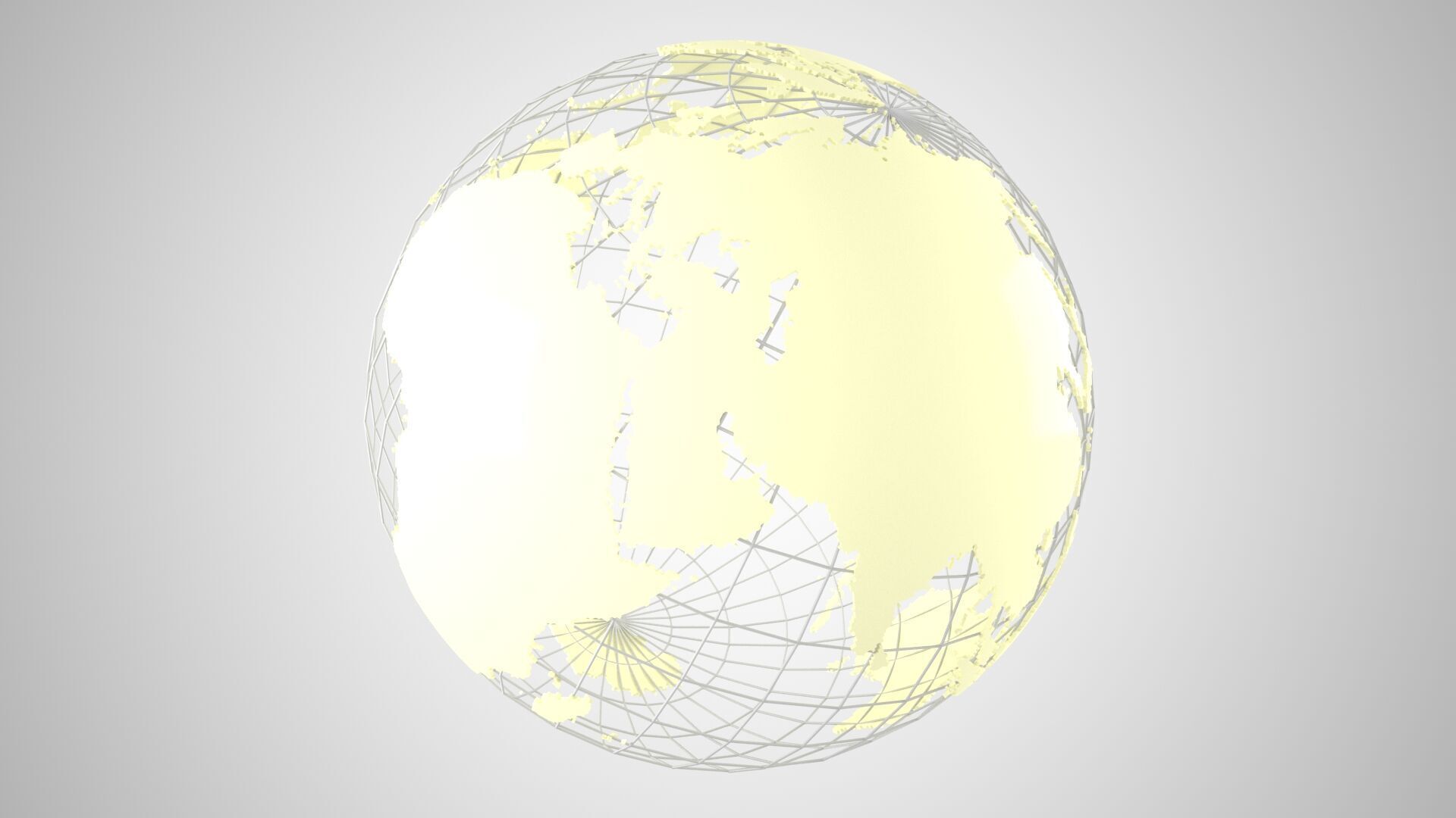 Globe News Skeleton Cream Yellow 3D model_4