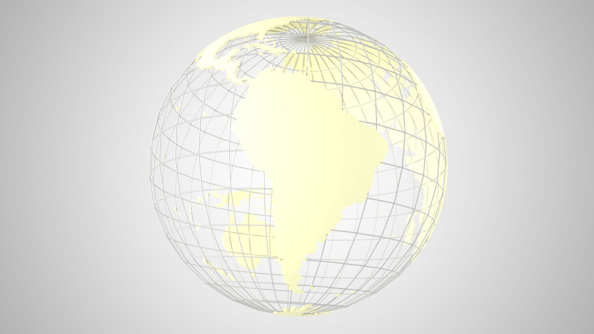 Globe News Skeleton Cream Yellow 3D model_2