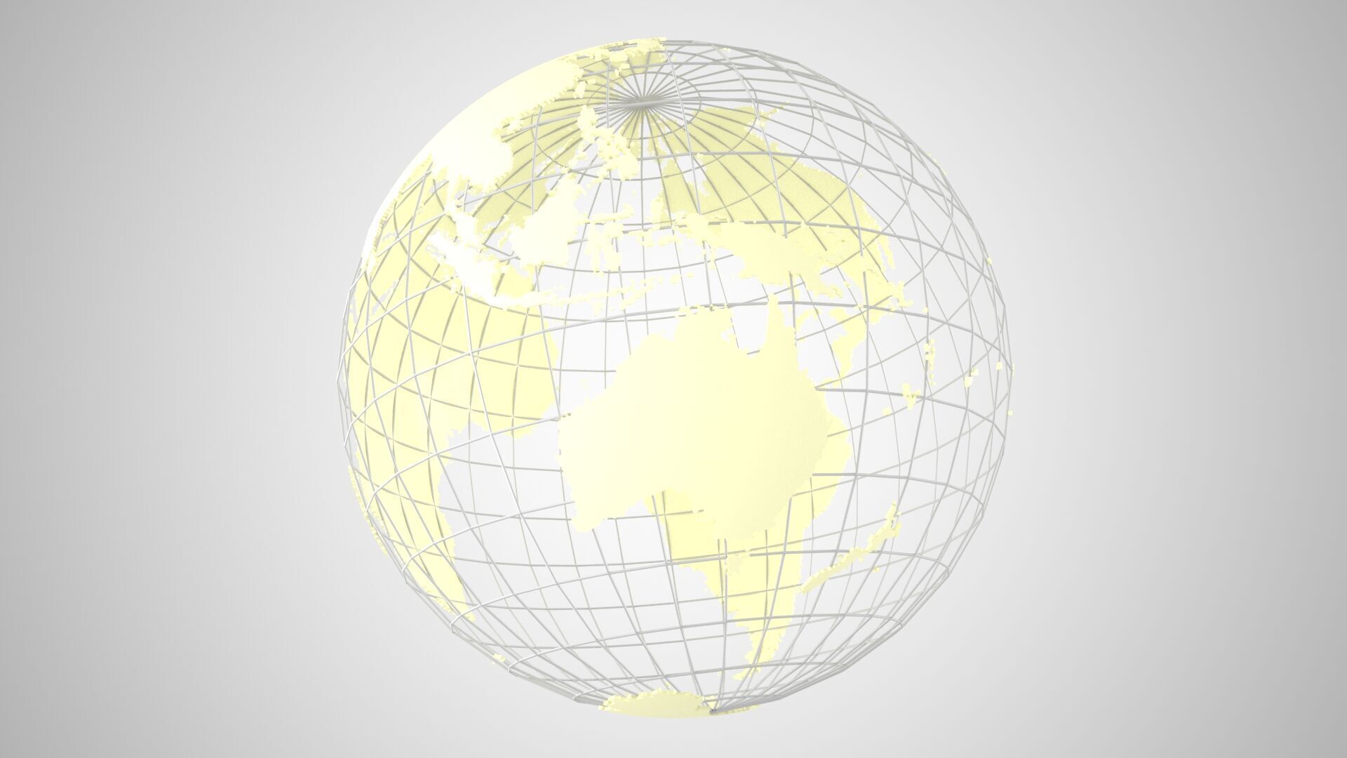 Globe News Skeleton Cream Yellow 3D model_5