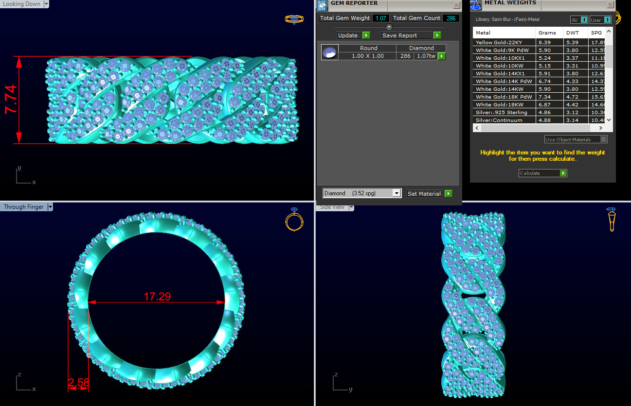 Chain ring - Miami Cuban ring - Link ring - N359A 3D print model_7