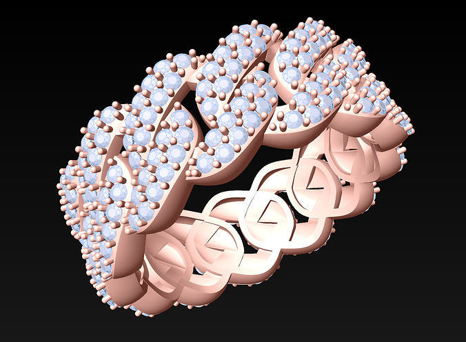 Chain ring - Miami Cuban ring - Link ring - N359A 3D print model