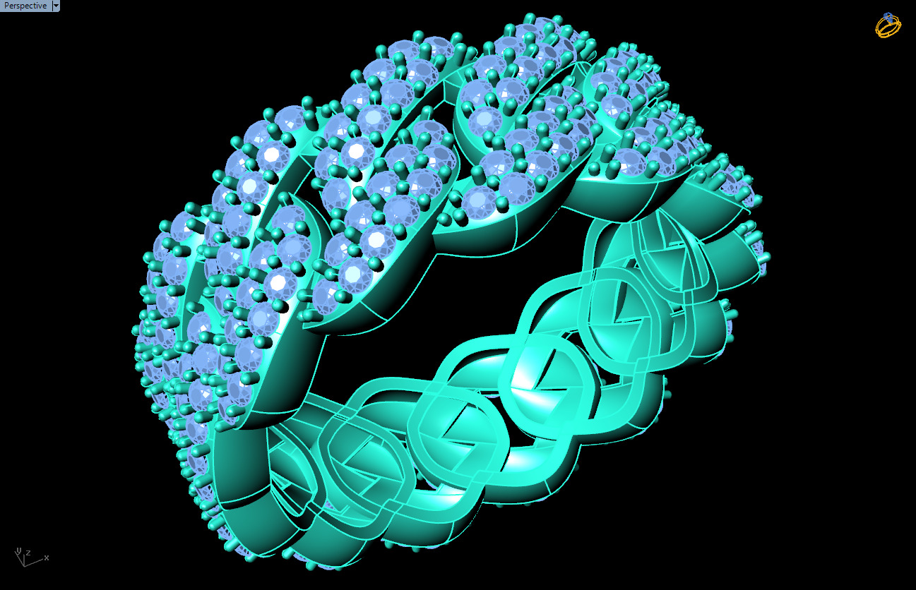 Chain ring - Miami Cuban ring - Link ring - N359A 3D print model_8