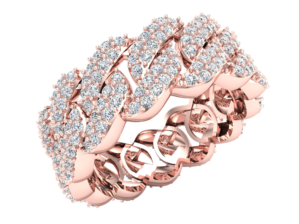 Chain ring - Miami Cuban ring - Link ring - N359A 3D print model_2