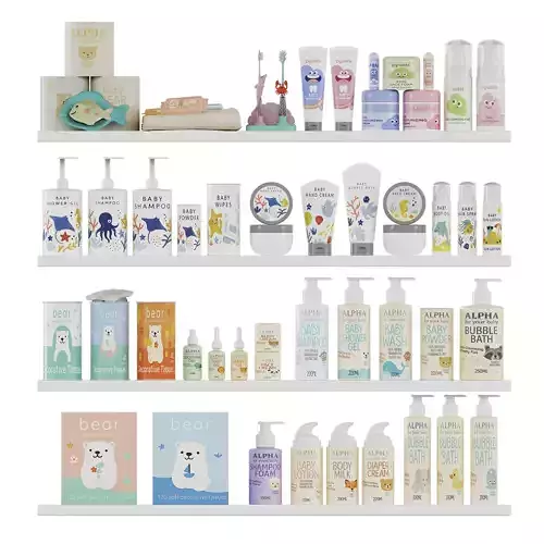 Childrens Bathroom decor set 01