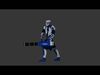 Futuristic Police Minigunner - Unity Game Ready Asset Low-poly 3D model_1