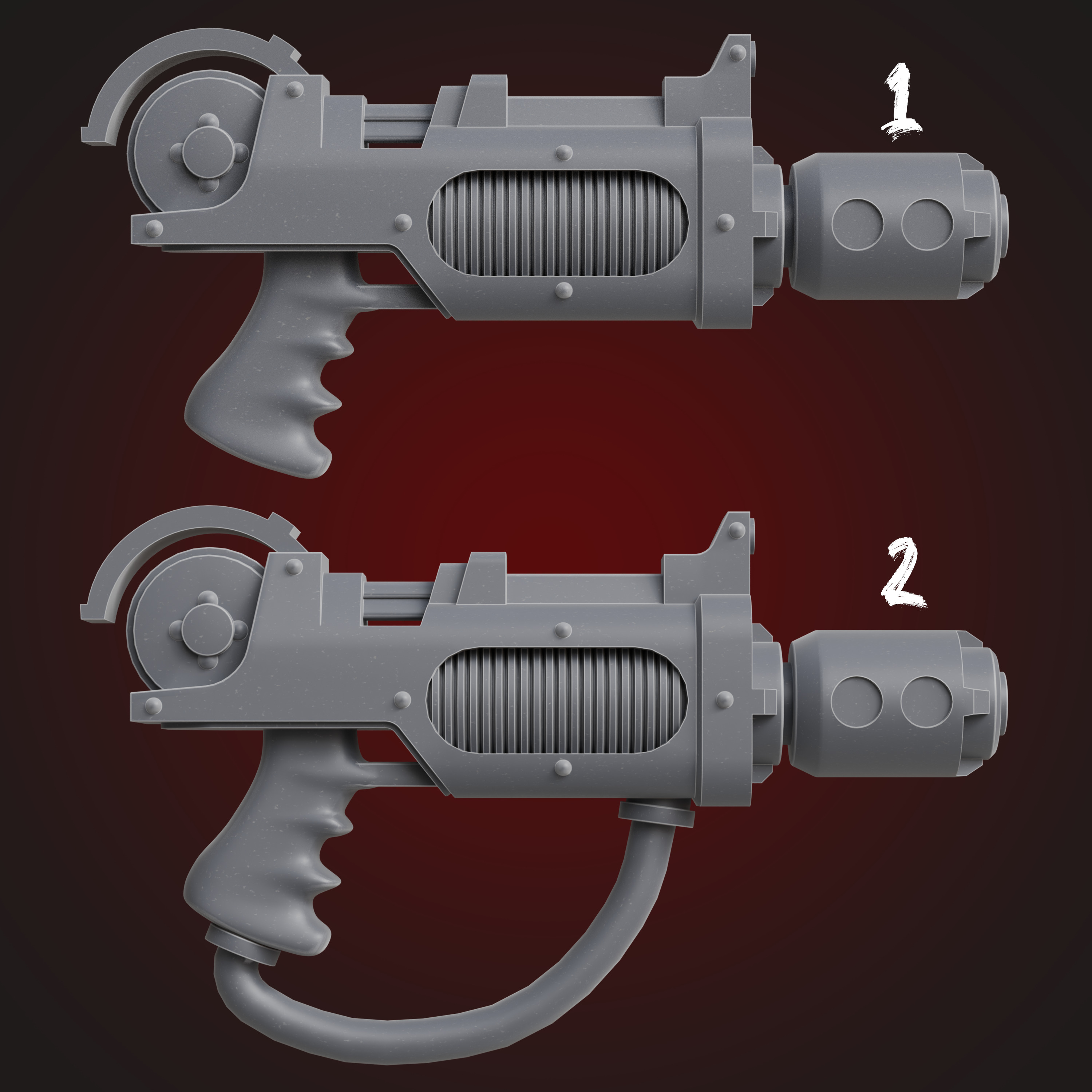 Disintegrator Pistols 4 Sci-Fi STL Pack 3D print model_4