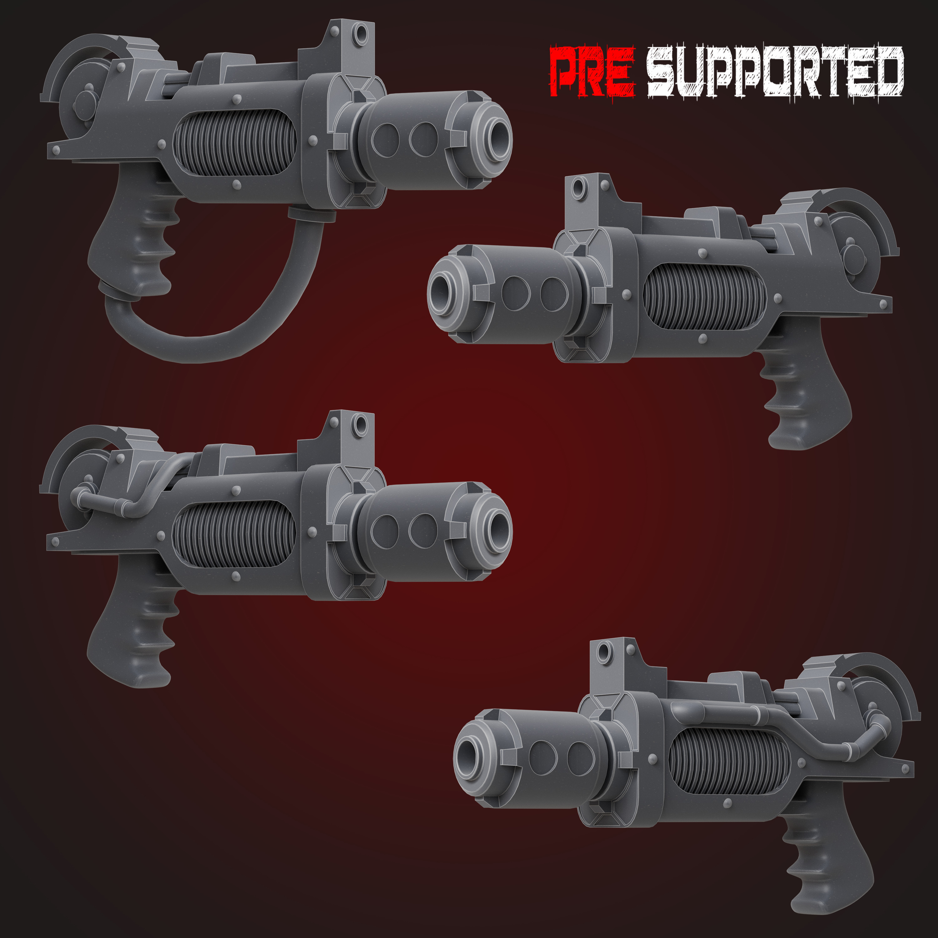 Disintegrator Pistols 4 Sci-Fi STL Pack 3D print model_6
