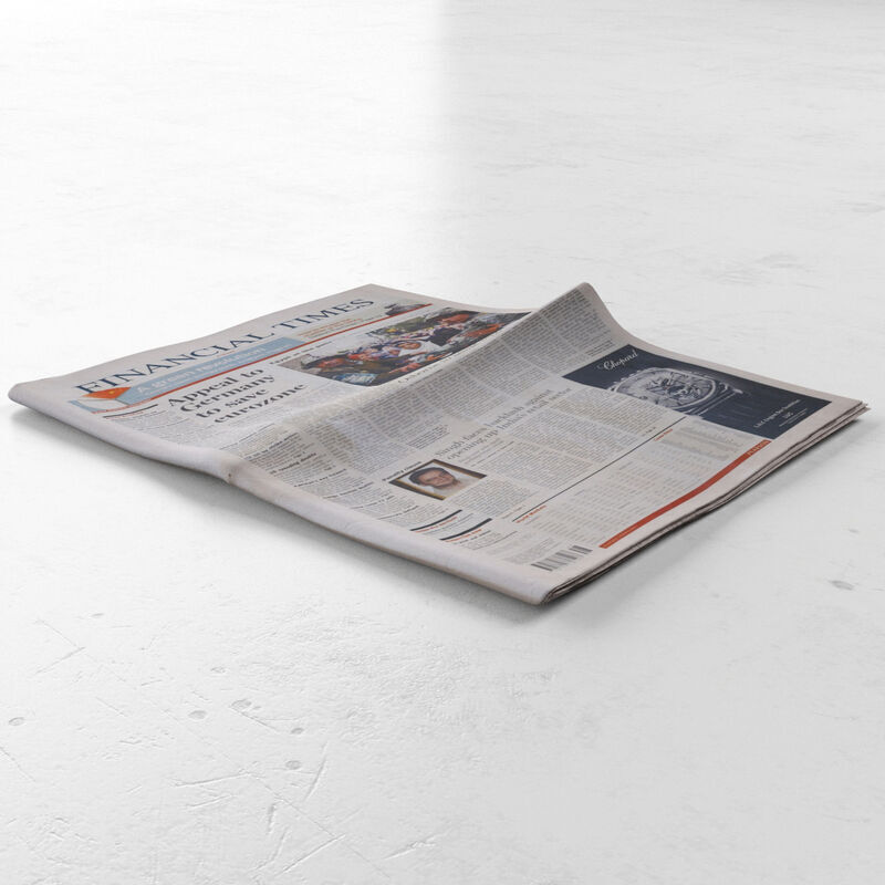 The Times open 3D Model - Iconic Newspaper  3D model_1