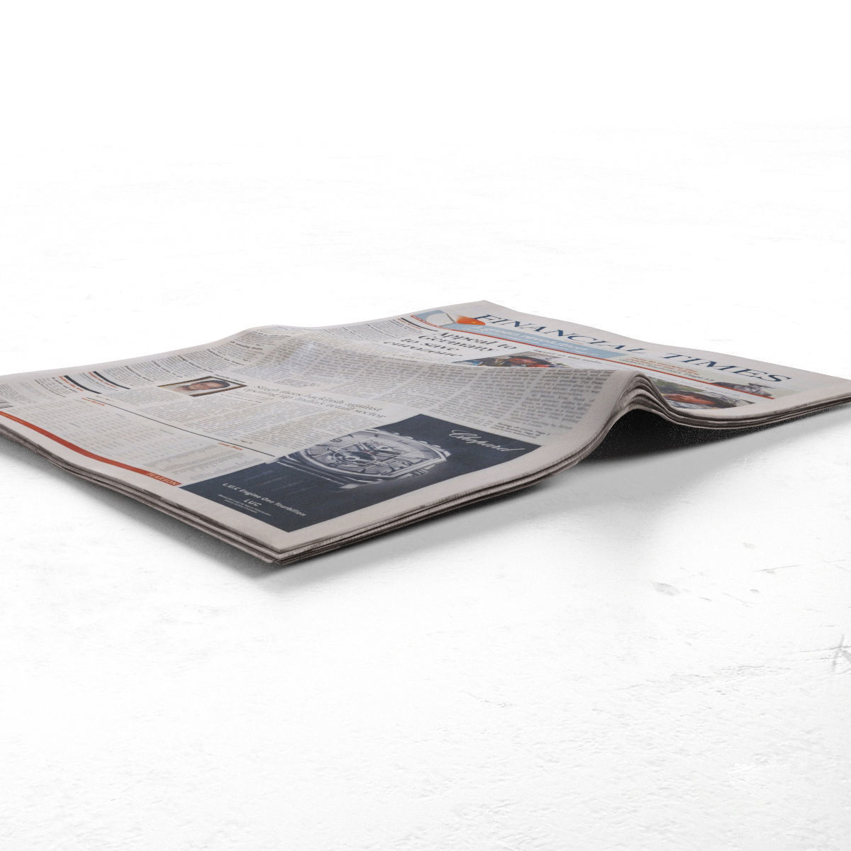 The Times open 3D Model - Iconic Newspaper  3D model_2