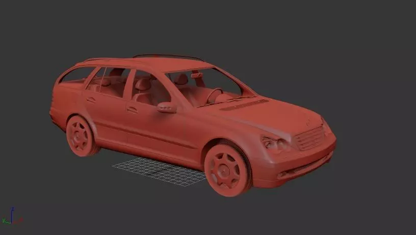 Mercedes Benz C class W203 estate 2005 3D print model_0