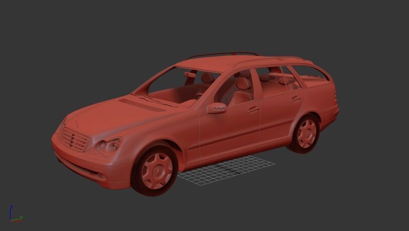 Mercedes Benz C class W203 estate 2005 3D print model_1