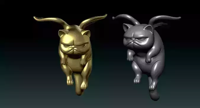 Devil Cat Version model - Cat - 3D print 3D print model