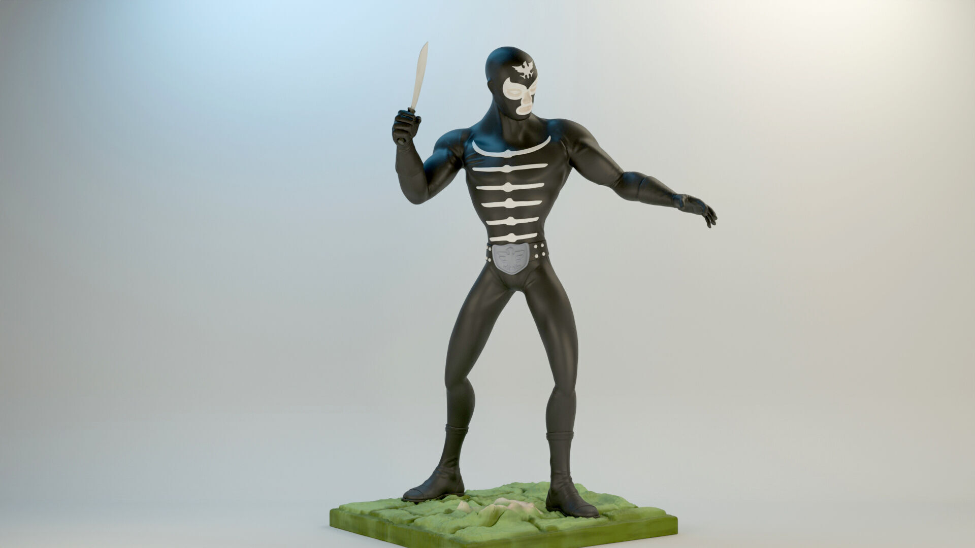 Shocker Combatman Character Style 3D print model_2