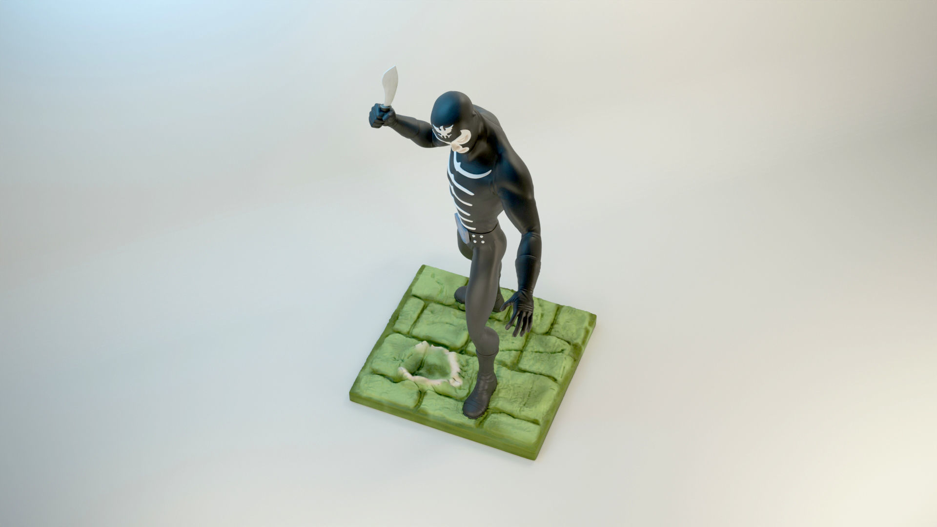 Shocker Combatman Character Style 3D print model_7