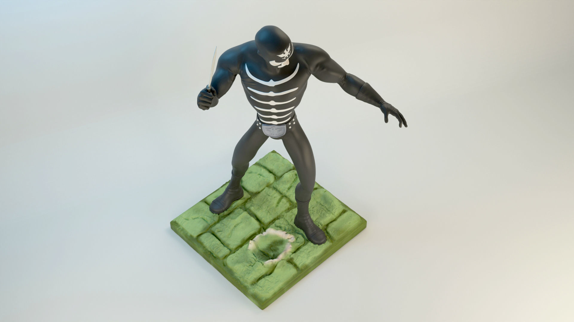 Shocker Combatman Character Style 3D print model_1
