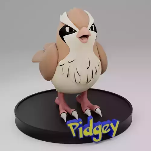 Pidgey Pokemon 3D Print Model Cute and Collectible
