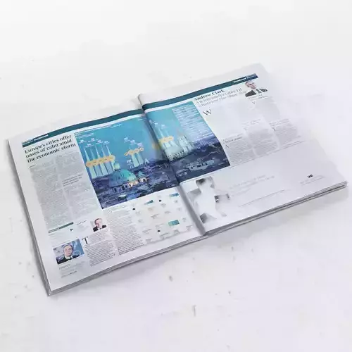 The Times open 2 3D Model - Iconic Newspaper 