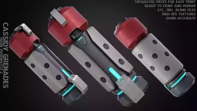 Overwatch 2 Cassidy Grenades for Cosplay