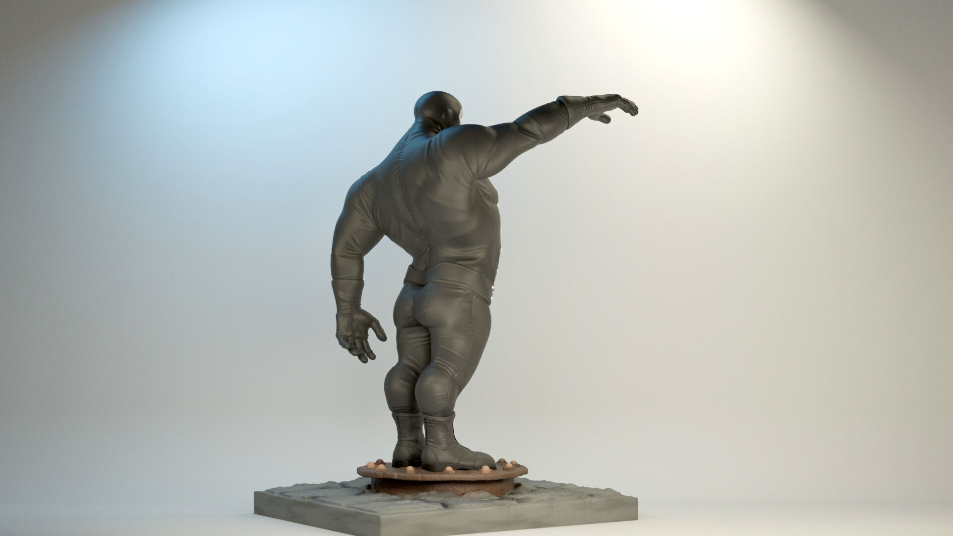 Shocker Combatman iconic villain FAT BODY Character Style 3D print model_2