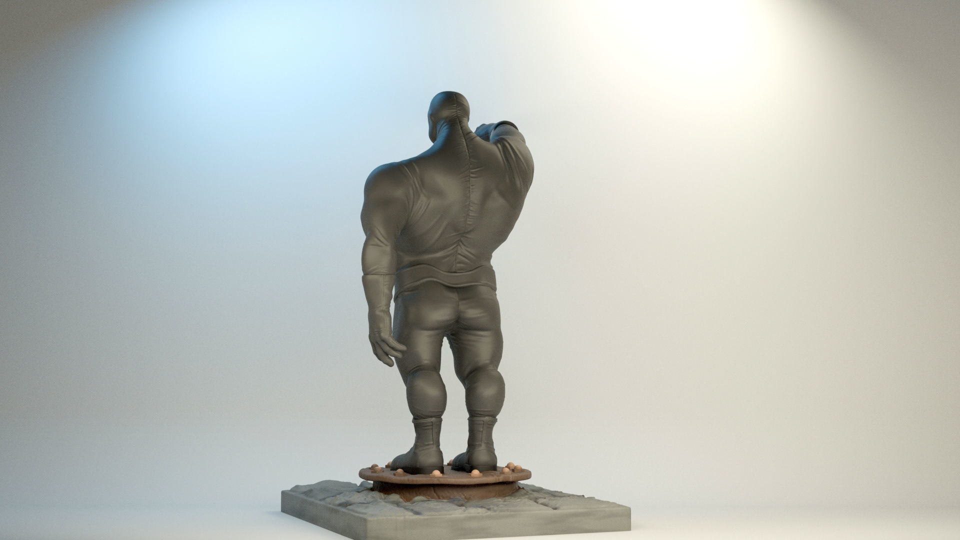Shocker Combatman iconic villain FAT BODY Character Style 3D print model_3