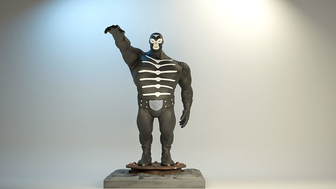 Shocker Combatman iconic villain FAT BODY Character Style 3D print model