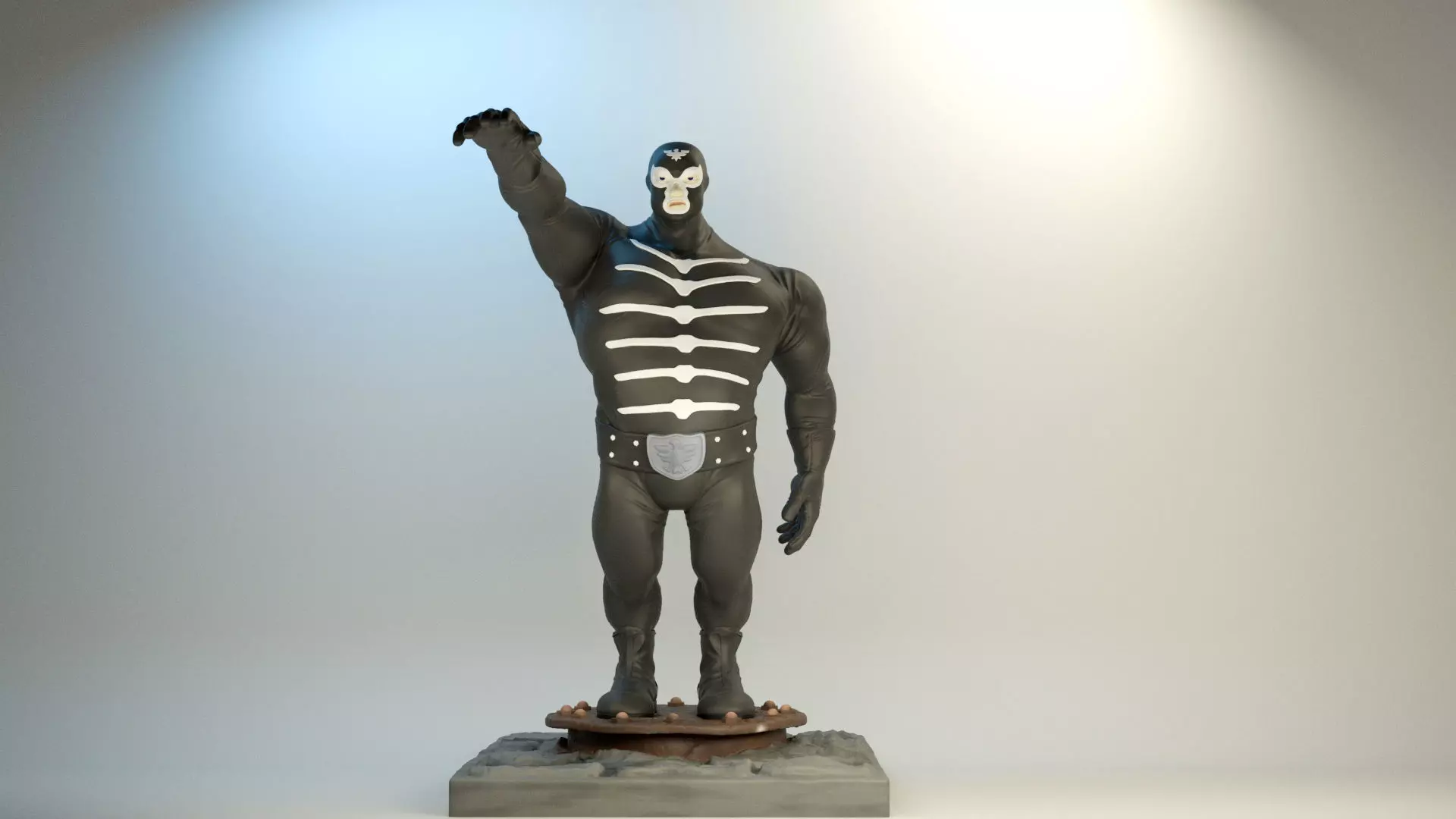Shocker Combatman iconic villain FAT BODY Character Style 3D print model_0