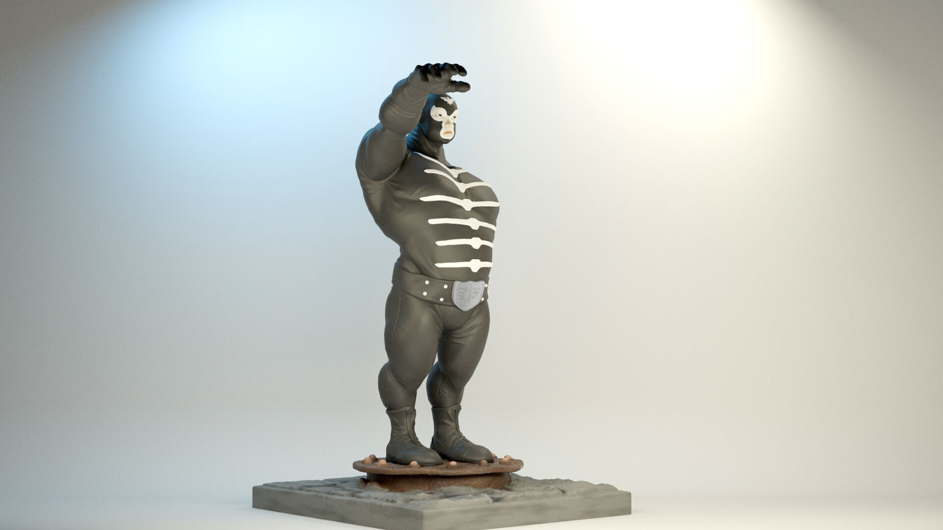 Shocker Combatman iconic villain FAT BODY Character Style 3D print model_1